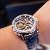 OBLVLO VM TB Automatic Watches for Men, Affordable Luxury Skeleton Diamond Flying Tourbillon Watches for Men